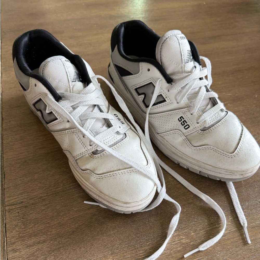 New Balance White and Black Sneakers Classic Style